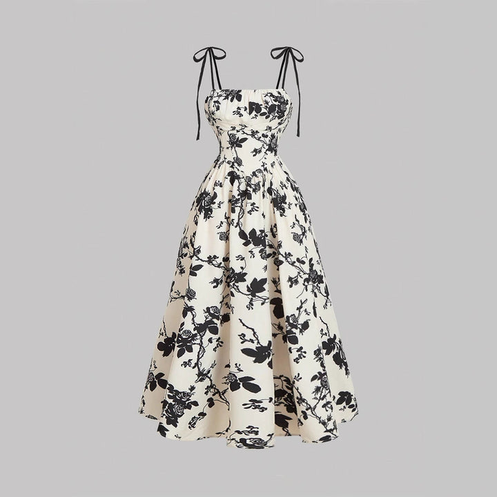 DAHLIANA™ - Chic Floral Tie-Shoulder Sundress for Summer Elegance