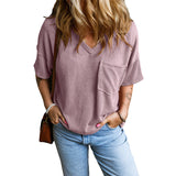 JANA™ | Top suelto con escote en V y bolsillos