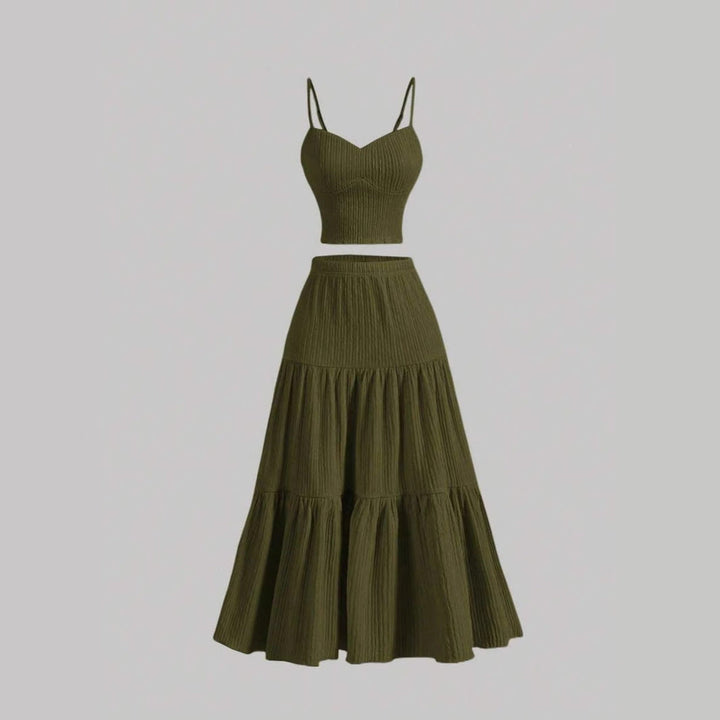 DALISAY™ – Stylish A-Line Crop Top and Skirt Set