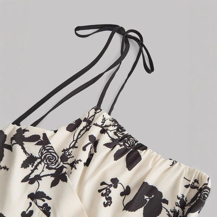 DAHLIANA™ - Chic Floral Tie-Shoulder Sundress for Summer Elegance