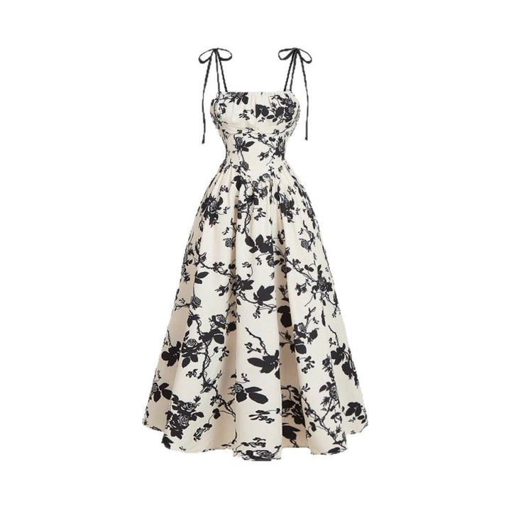 DAHLIANA™ - Chic Floral Tie-Shoulder Sundress for Summer Elegance