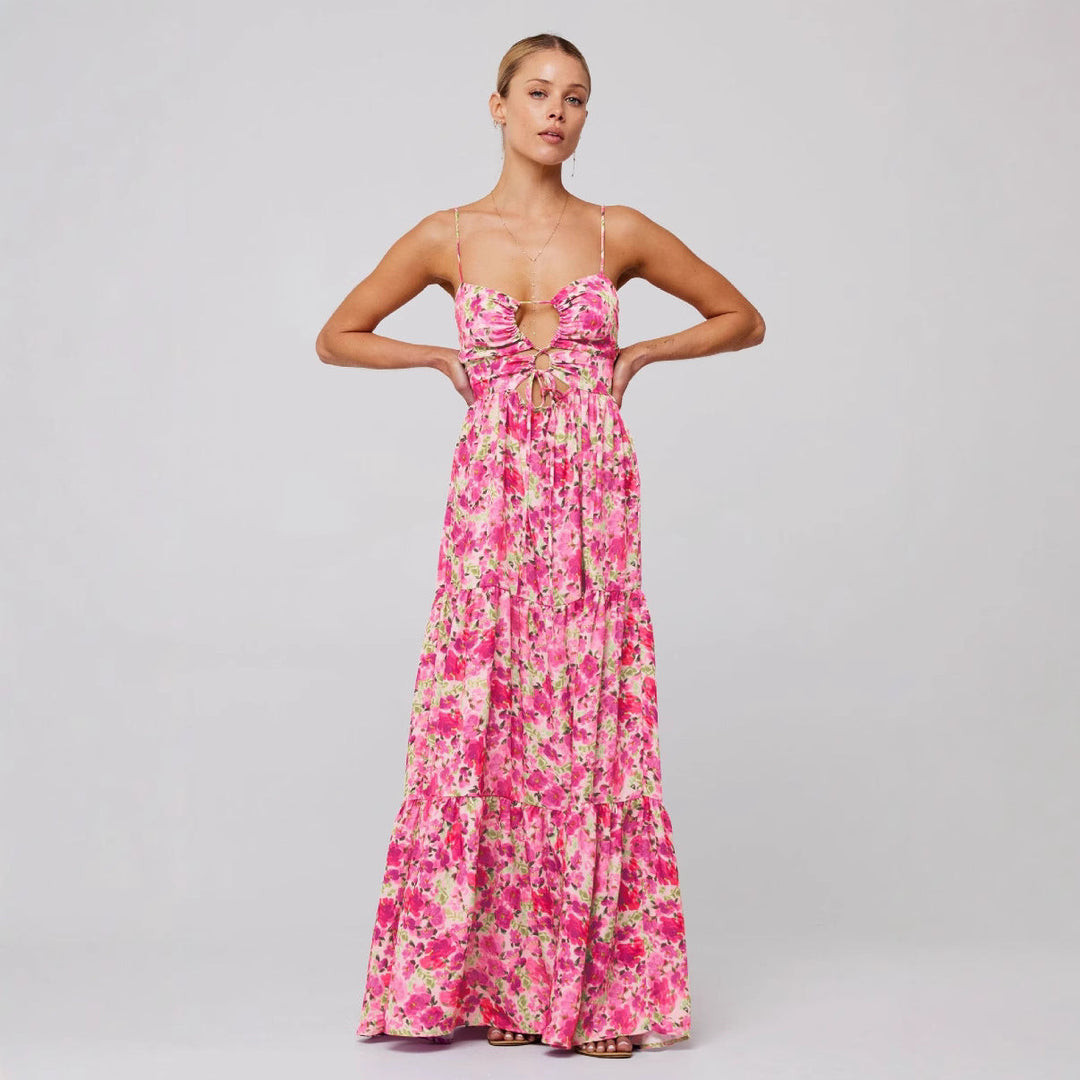 MARSHA™ - Stylish Sleeveless Summer Maxi Dress with Cross Tie Front