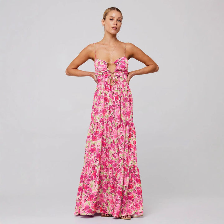 MARSHA™ - Stylish Sleeveless Summer Maxi Dress with Cross Tie Front