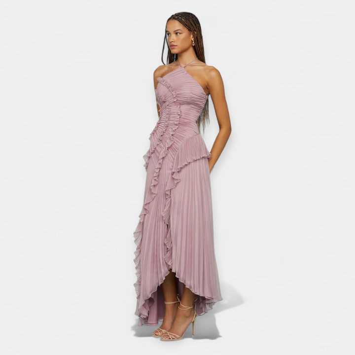 Ruffled Lilac Midi Dress