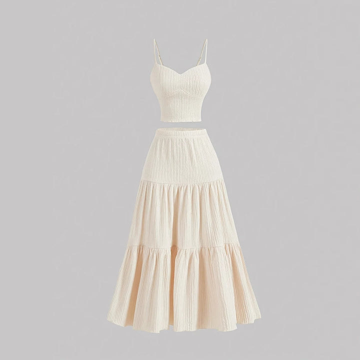 DALISAY™ – Stylish A-Line Crop Top and Skirt Set