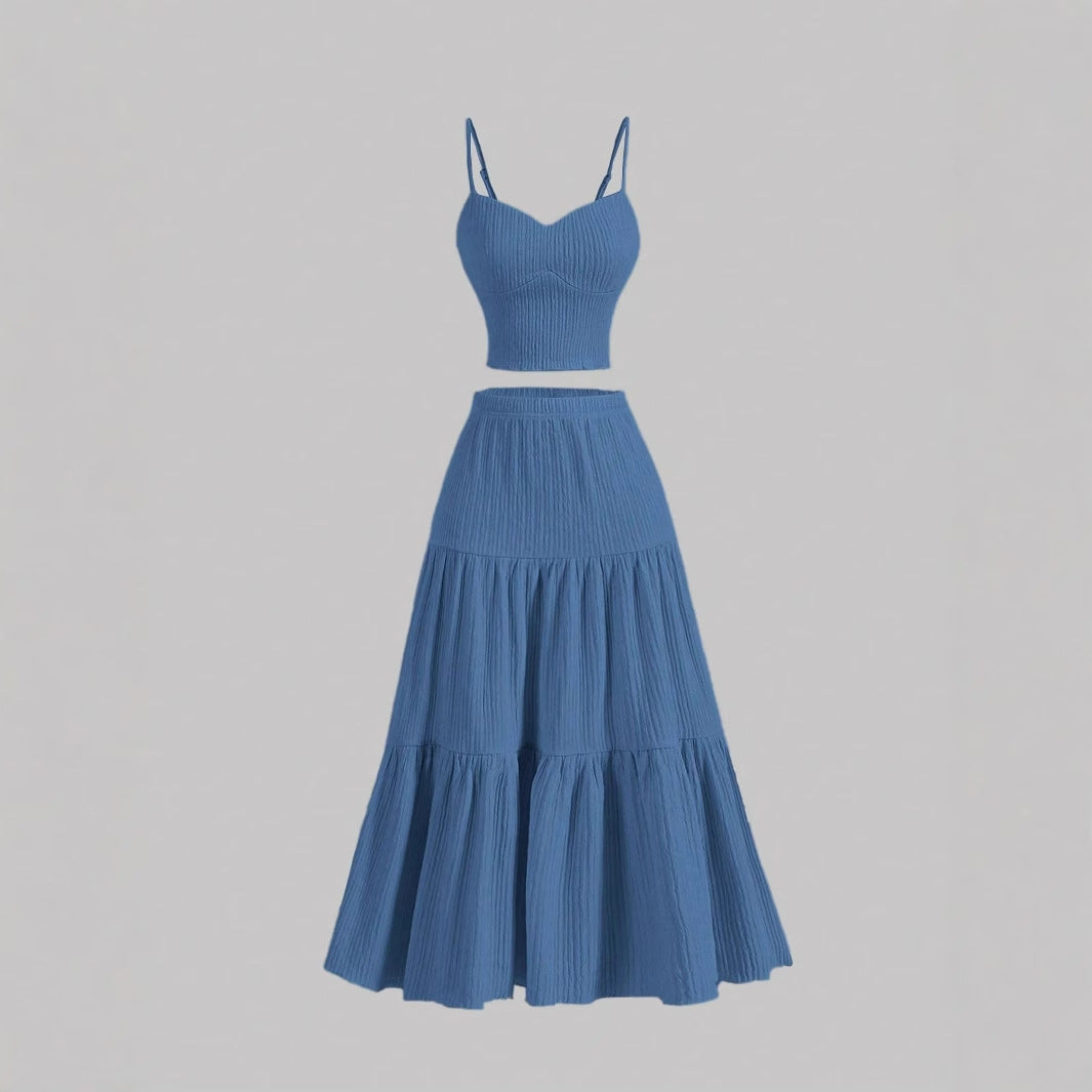 DALISAY™ – Stylish A-Line Crop Top and Skirt Set