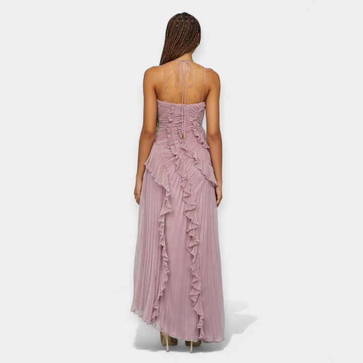 Ruffled Lilac Midi Dress