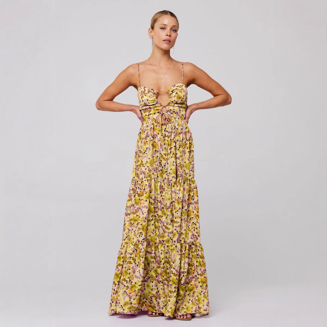 MARSHA™ - Stylish Sleeveless Summer Maxi Dress with Cross Tie Front