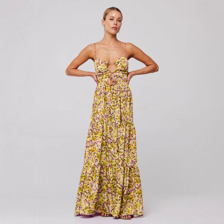 MARSHA™ - Stylish Sleeveless Summer Maxi Dress with Cross Tie Front