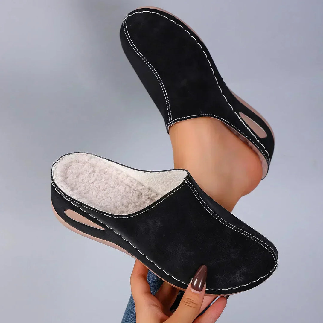 Zueco confort con forro suave para mujer