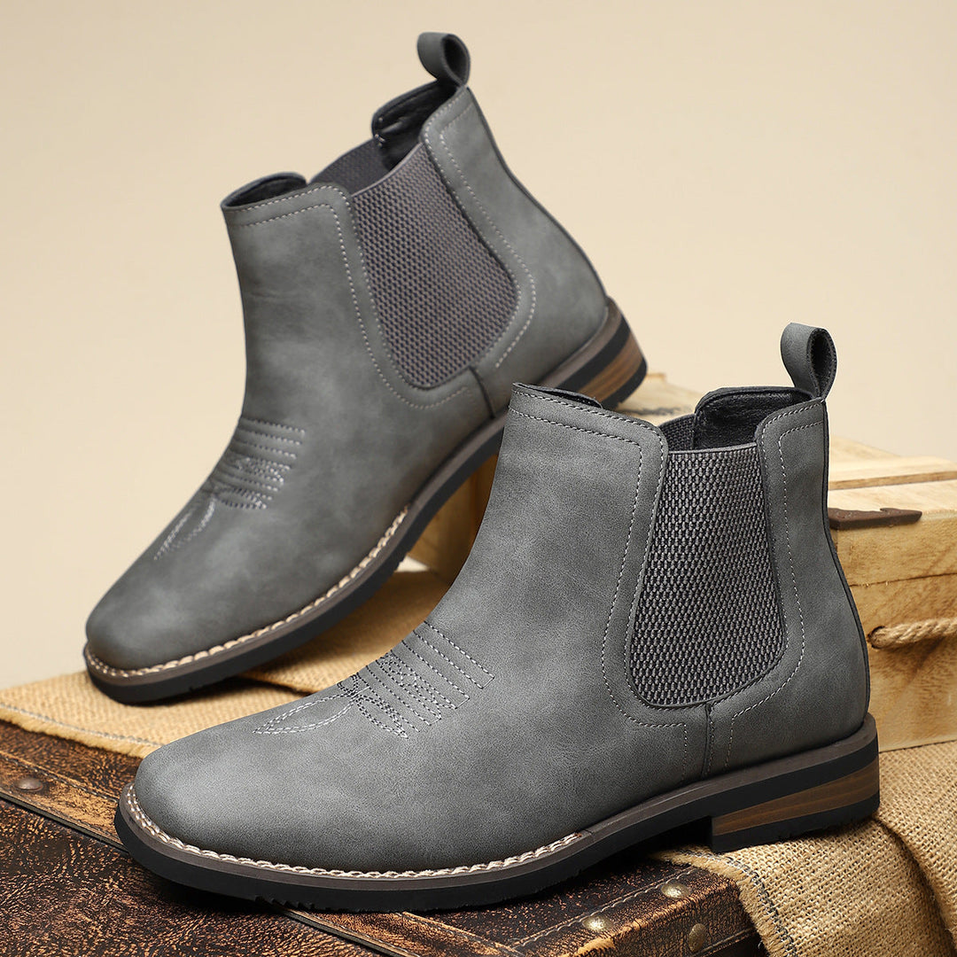 BOTAS DE CUERO CÓMODAS PARA HOMBRE