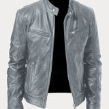 Chaqueta de Cuero Rasmus Signature con Silueta Masculina Atemporal