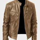 Chaqueta de Cuero Rasmus Signature con Silueta Masculina Atemporal