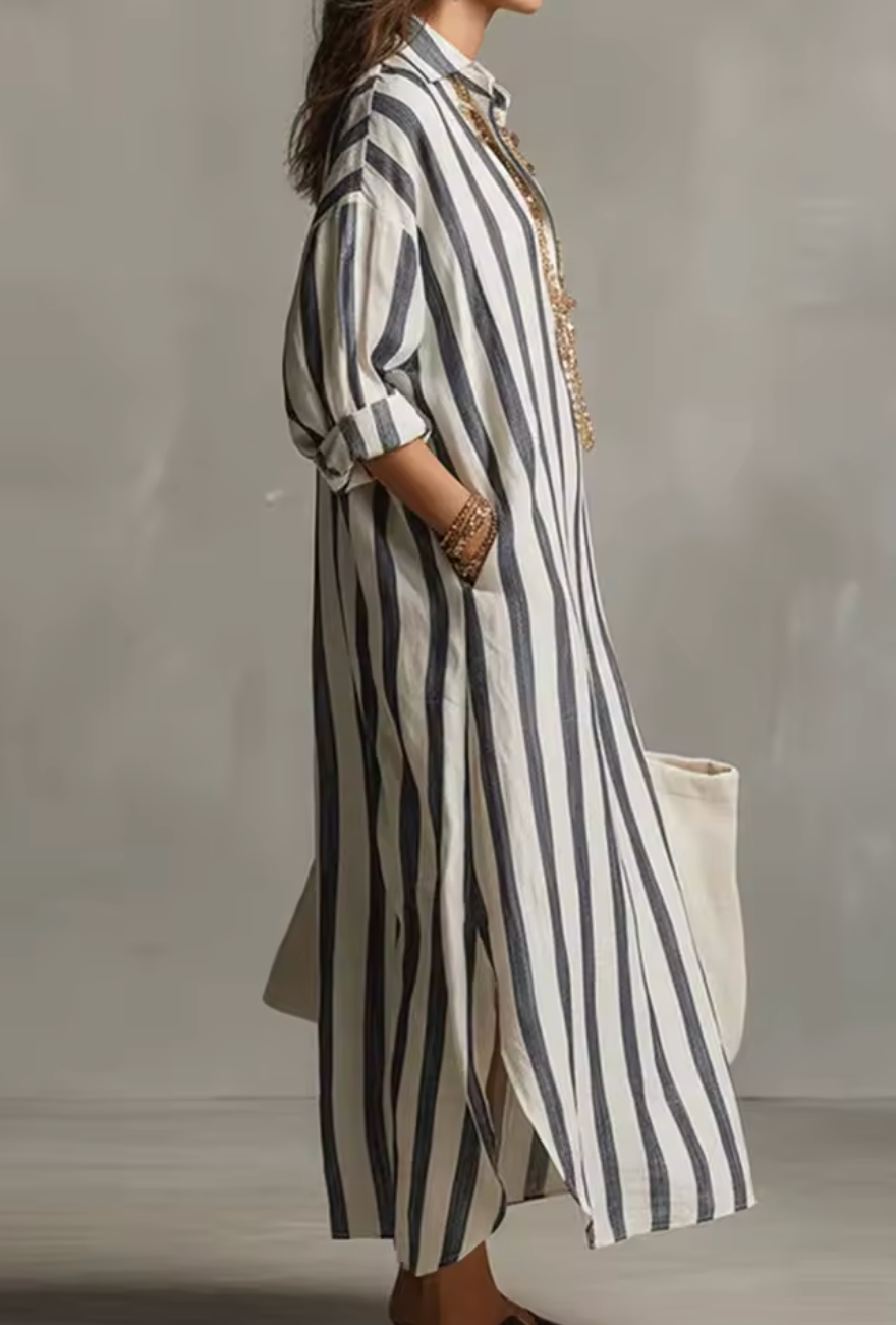 Paula™ Vestido Maxi a Rayas para Mujer