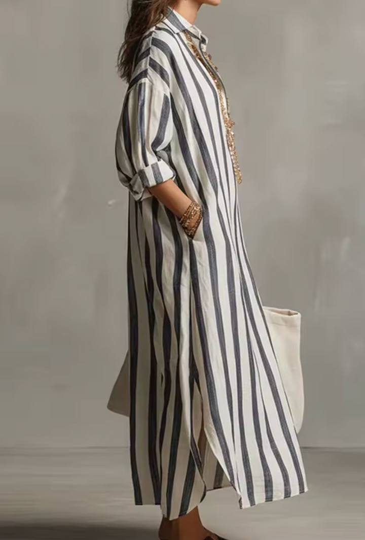 Paula™ Vestido Maxi a Rayas para Mujer