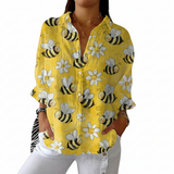 Elena | Blusa Floral de Abeja