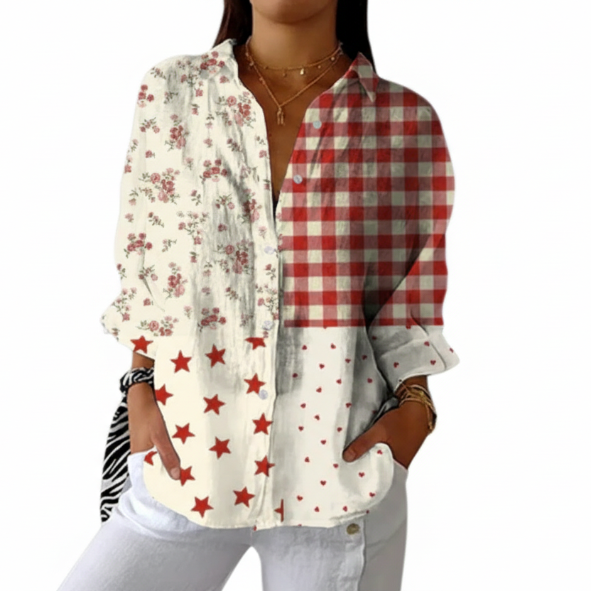 Marina | Blusa Patchwork Pictórica