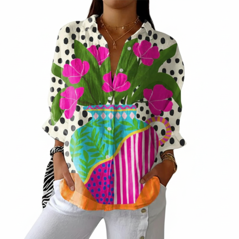 Adela | Blusa Florero en Flor