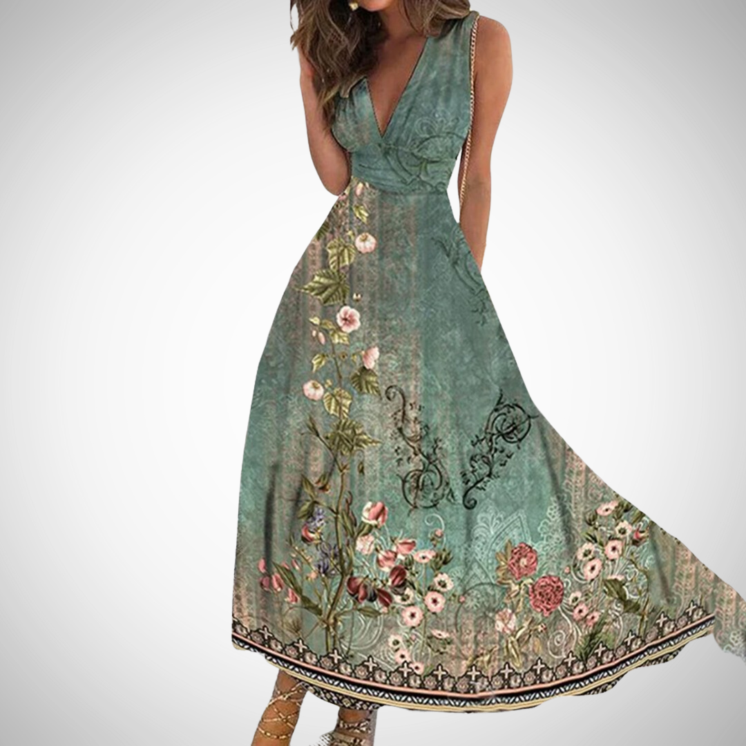 MIRIANNE™ - Classic Floral Maxi Dress