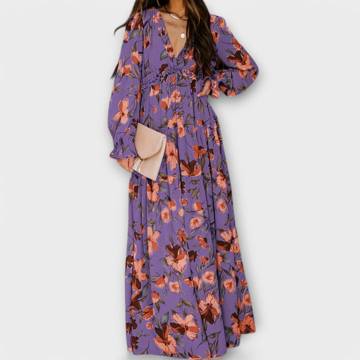 Maxi Dress with Elegant Lace Design