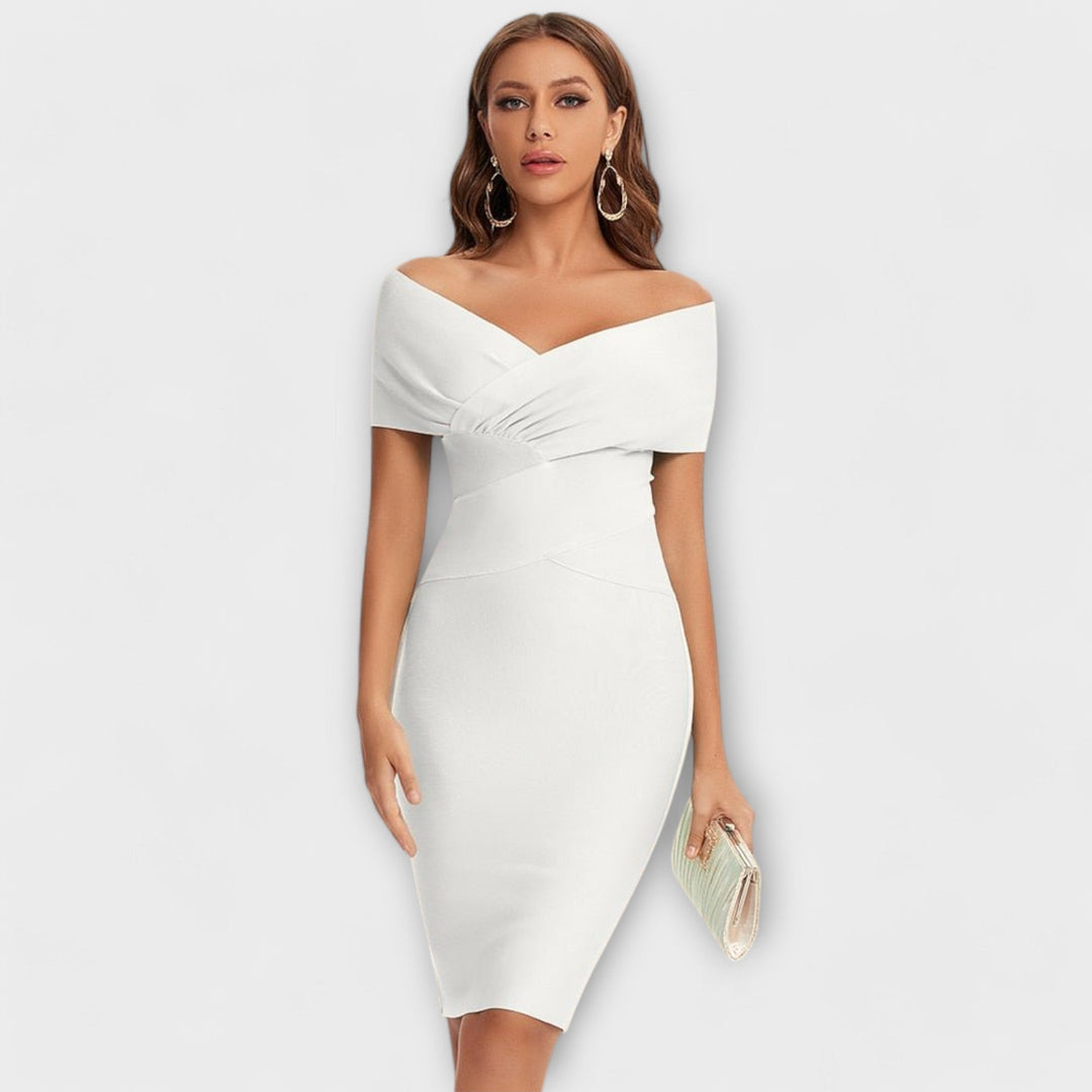 Ofélia - Chic V-Neck Elegant Dress
