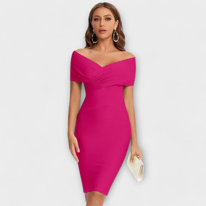 Ofélia - Chic V-Neck Elegant Dress