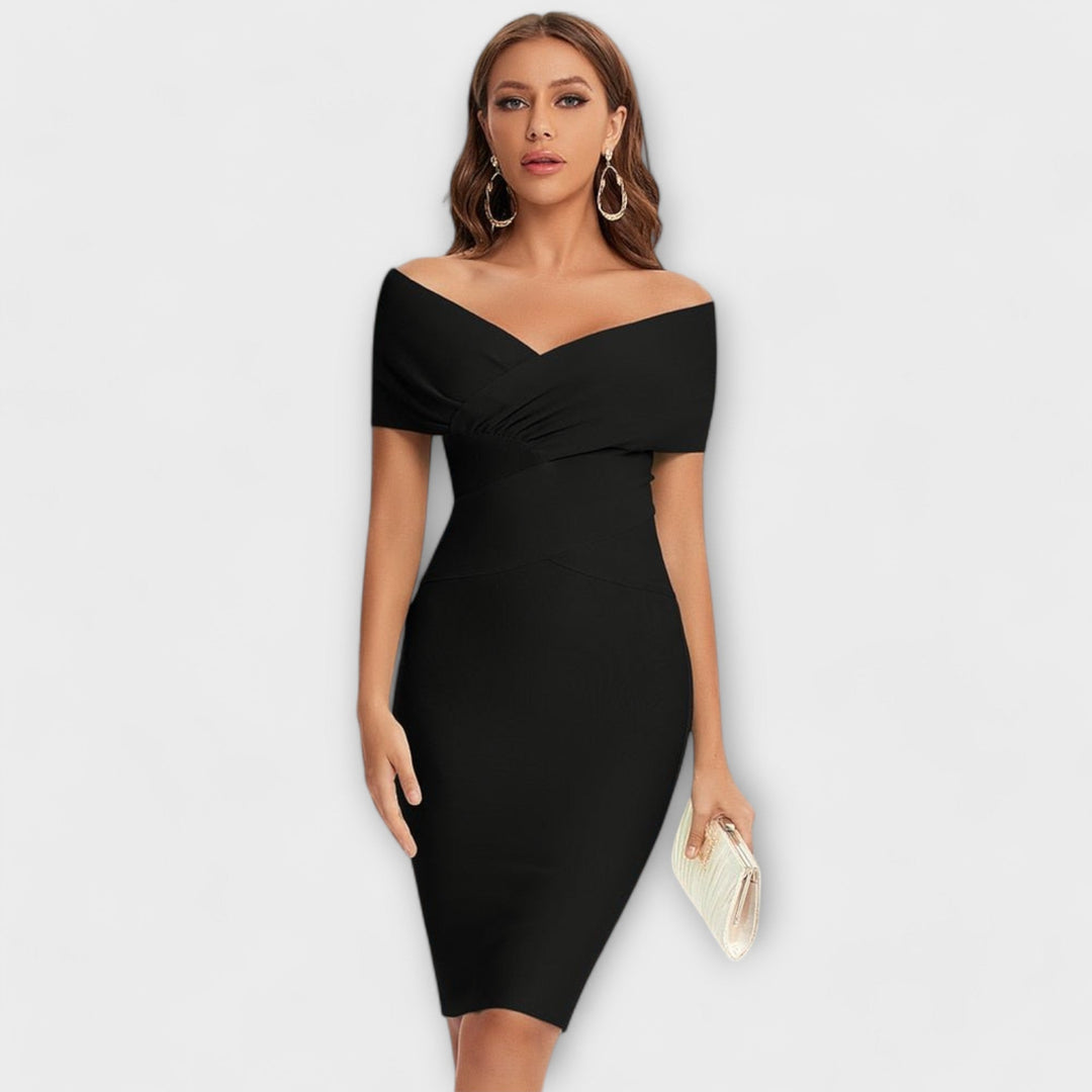 Ofélia - Chic V-Neck Elegant Dress