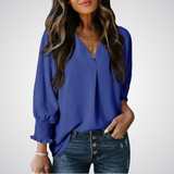 LEILA™ | Blusa tipo túnica con escote en V que favorece