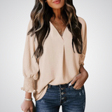 LEILA™ | Blusa tipo túnica con escote en V que favorece