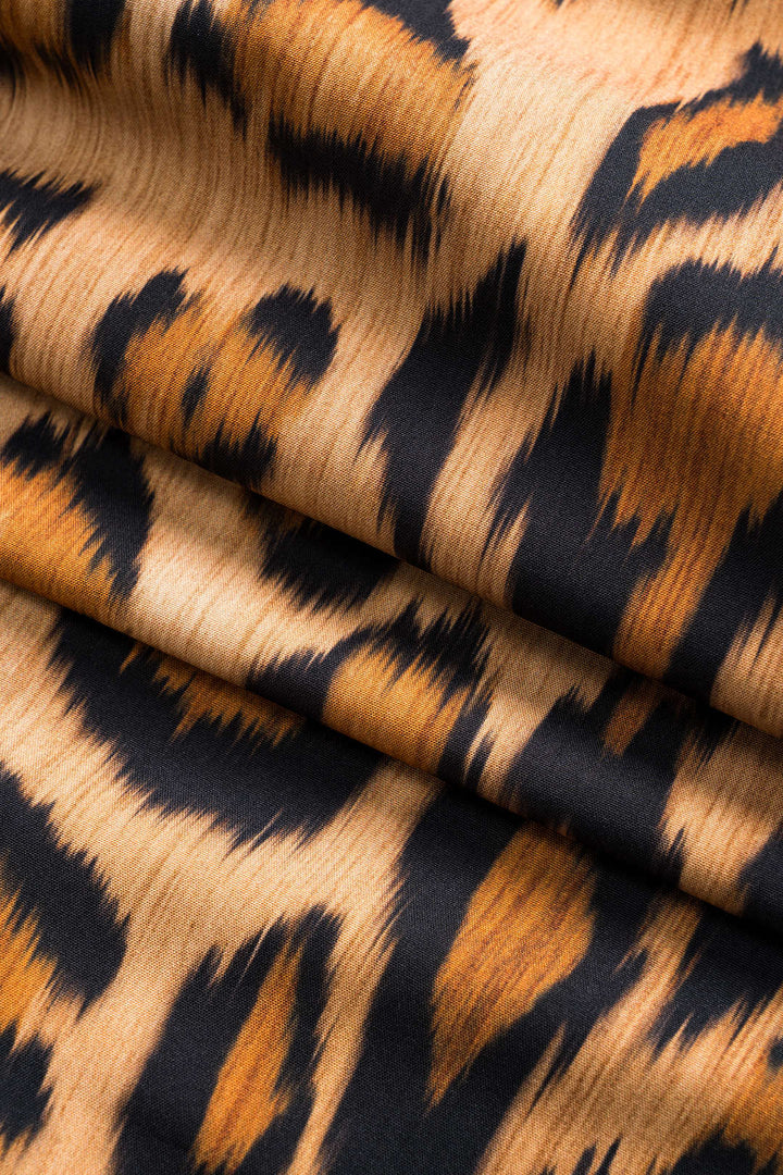 BIANCA™ - Striking Leopard Print Midi Dress