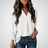 LEILA™ | Blusa tipo túnica con escote en V que favorece