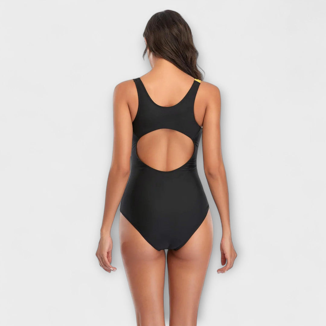 Bañador deportivo de una pieza con espalda nadadora para mujer