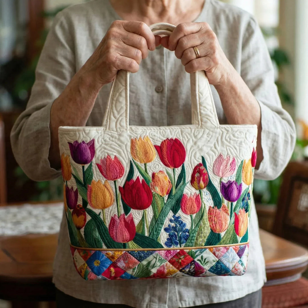 Bolsa Acolchada - Jardín de Tulipanes