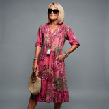 Veronica™ Vestido Midi Vibrante