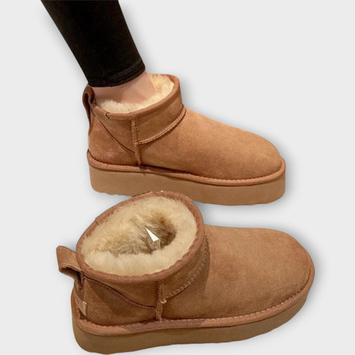 Reili - Botas de ante cómodas con forro lujoso