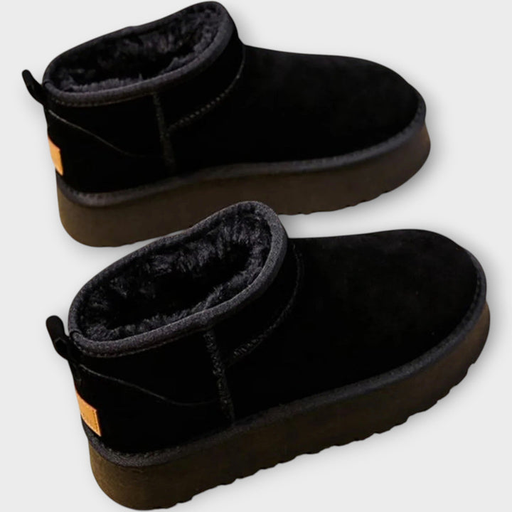 Reili - Botas de ante cómodas con forro lujoso