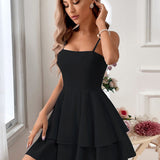 Vestido Alice™ Mini Espalda Abierta con Volantes