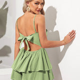 Vestido Alice™ Mini Espalda Abierta con Volantes