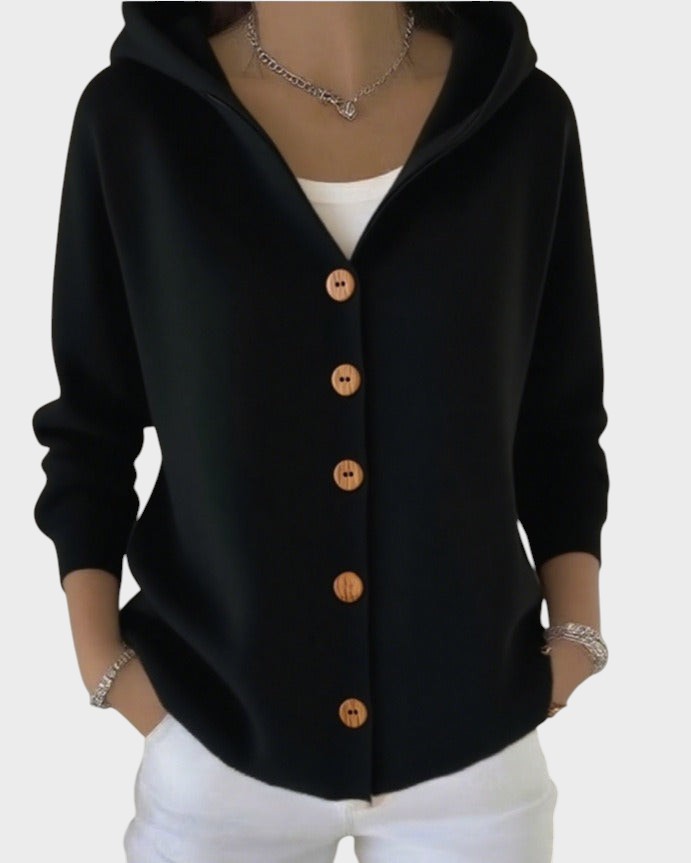 Elvira - Cárdigan elegante de punto con mangas largas
