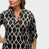 Blusa de ocio de manga larga y diseño elegante