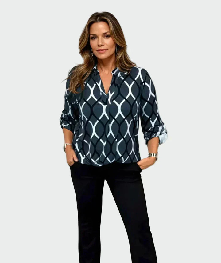 Blusa Casual de Manga Larga con Diseño Elegante