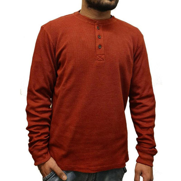 Men's Long Sleeve Solid Color T-Shirt - Style 81688433X
