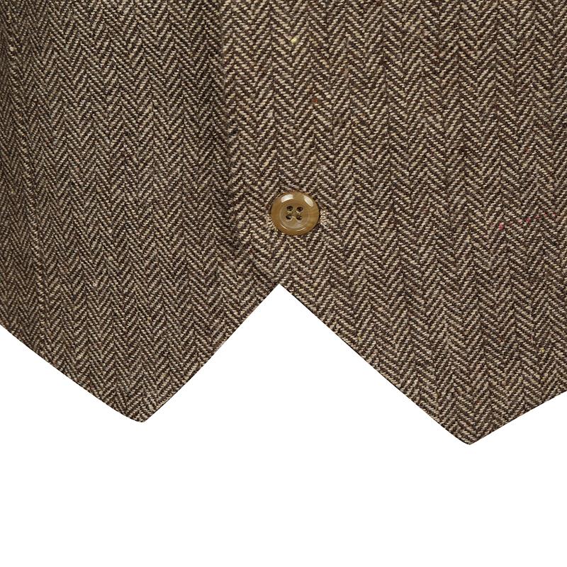 Men's Slim Fit Vintage Lapel Single Breasted Suit Vest - Style 38261597M