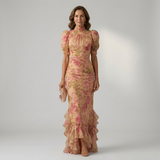 Cayetana | Vestido Maxi de Cuello Alto Suave