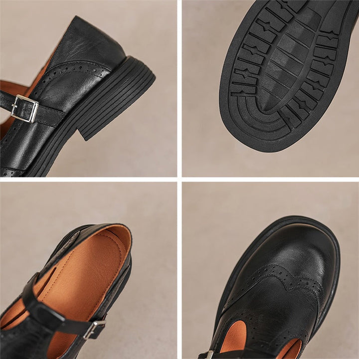 Talvanna | Elegante Zapato Mary Jane de Cuero para el Día a Día