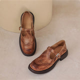 Talvanna | Elegante Zapato Mary Jane de Cuero para el Día a Día