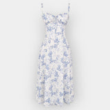 Vestido Midi Elegante con Corsé Estructurado