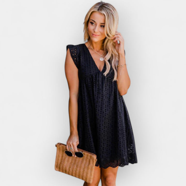 Summer Dress Featuring Integrated Shorts and Convenient Pockets