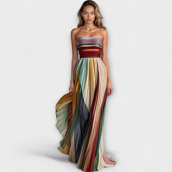 MARIGOLD™ – Striking Strapless Dress with Flowing Design
