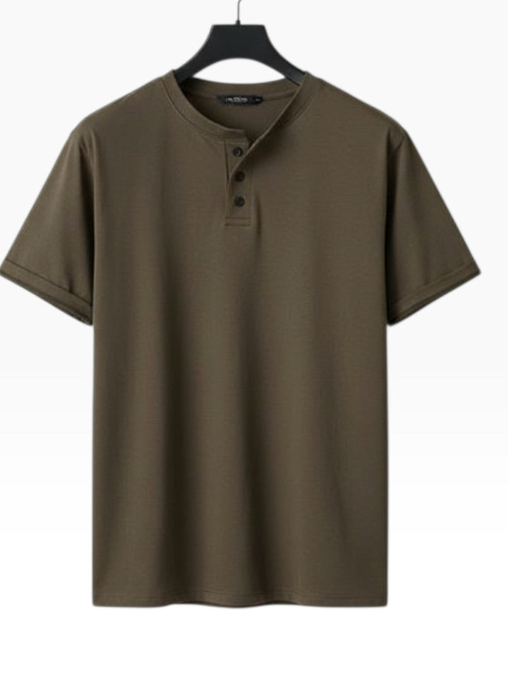 LUMEN TALLINN | Camisa Henley Atemporal con Corte Preciso